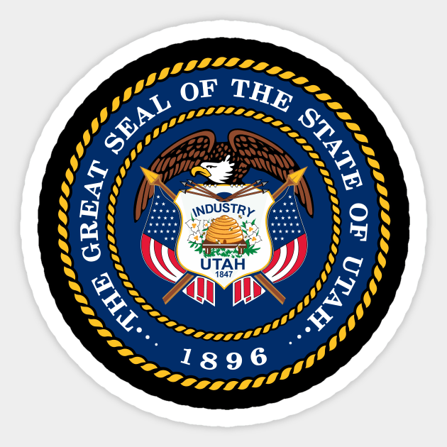 Seal of Utah Sticker by Flags of the World